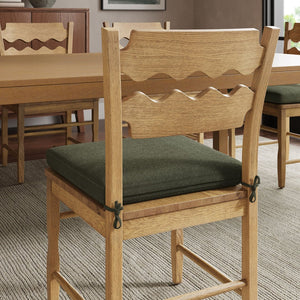 Modway Furniture Jax Solid Oak Cafe Style Dining Chairs with Cushions Set of Two for Modern Farmhouse Weathered Oak Sage EEI-7798-WOA-SGE
