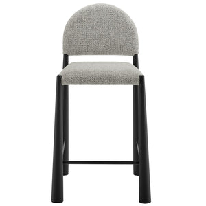Modway Furniture Hayley Bouclé Upholstered Counter Stools Mid-century Modern Kitchen Island Seating Set Black Camel EEI-7801-BLK-CAM