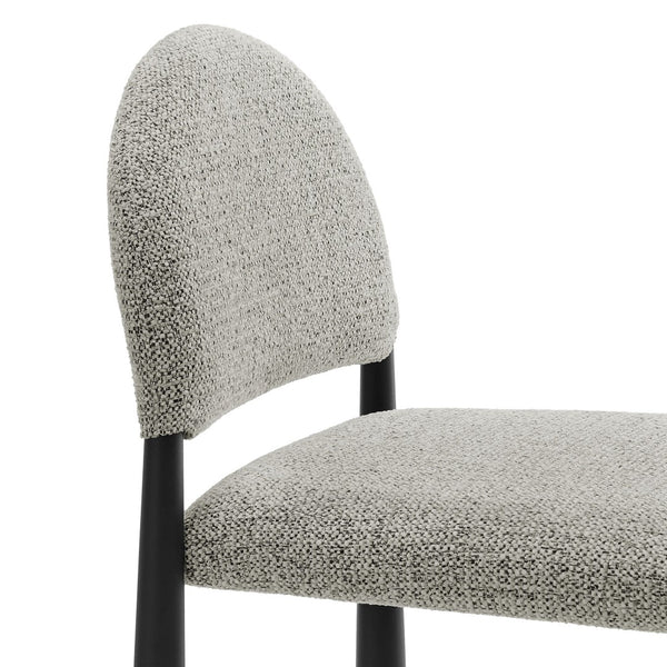 Modway Furniture Hayley Bouclé Upholstered Counter Stools Mid-century Modern Kitchen Island Seating Set Black Camel EEI-7801-BLK-CAM