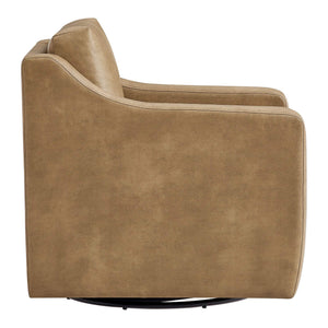 Modway Furniture Liora Modway Vegan Leather Swivel Chair with Pocket Spring Seat for Modern Living Toast EEI-7802-TST