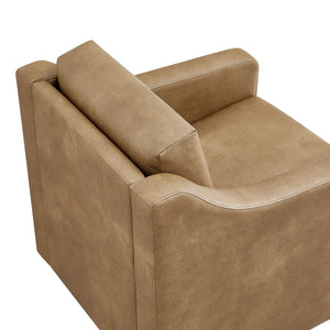 Modway Furniture Liora Modway Vegan Leather Swivel Chair with Pocket Spring Seat for Modern Living Toast EEI-7802-TST