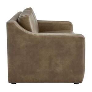Modway Furniture Liora Vegan Leather Sofa with Pocket Spring Cushions for Modern Living Rooms Brown - A EEI-7803-MUS