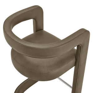 Modway Furniture Winslow Vegan Leather Bar Stools with Open Back Design for Kitchen Island Entertaining Mustard EEI-7809-MUS
