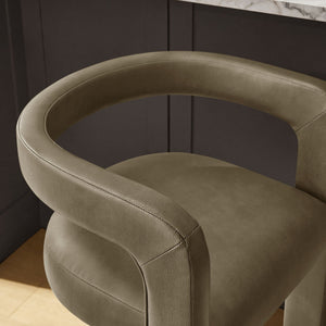Modway Furniture Winslow Vegan Leather Bar Stools with Open Back Design for Kitchen Island Entertaining Mustard EEI-7809-MUS