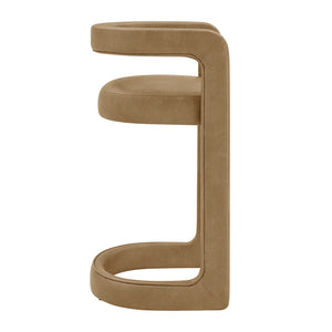 Modway Furniture Winslow Vegan Leather Bar Stools with Open Back Design for Kitchen Island Entertaining Toast EEI-7809-TST