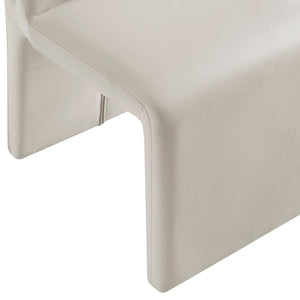 Modway Furniture Emory Modway Sculptural Velvet Dining Chairs Set of Two for Modern Interiors Alabaster EEI-7826-ALA