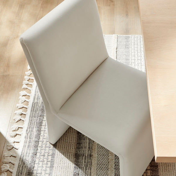 Modway Furniture Emory Modway Sculptural Velvet Dining Chairs Set of Two for Modern Interiors Alabaster EEI-7826-ALA