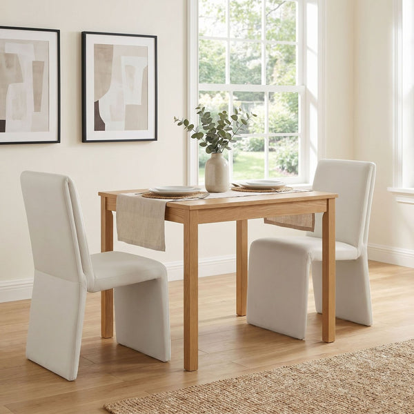 Modway Furniture Emory Modway Sculptural Velvet Dining Chairs Set of Two for Modern Interiors Alabaster EEI-7826-ALA
