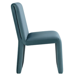 Modway Furniture Emory Modway Sculptural Velvet Dining Chairs Set of Two for Modern Interiors Cadet Blue EEI-7826-CAB