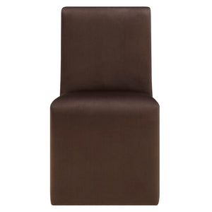Modway Furniture Emory Modway Sculptural Velvet Dining Chairs Set of Two for Modern Interiors Chocolate Brown EEI-7826-CHB