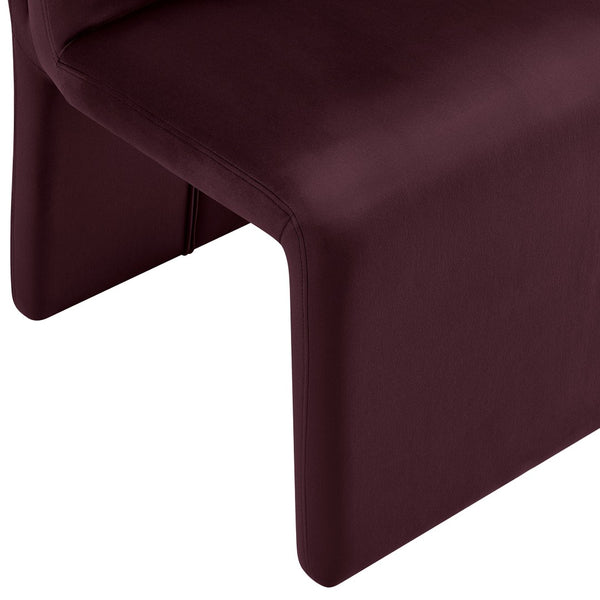 Modway Furniture Emory Modway Sculptural Velvet Dining Chairs Set of Two for Modern Interiors Mulberry EEI-7826-MUL