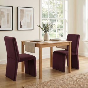 Modway Furniture Emory Modway Sculptural Velvet Dining Chairs Set of Two for Modern Interiors Mulberry EEI-7826-MUL