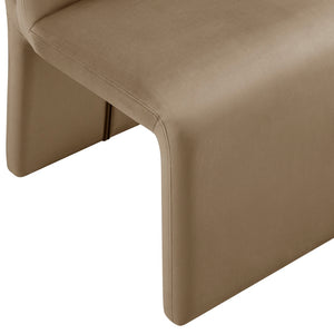 Modway Furniture Emory Modway Sculptural Velvet Dining Chairs Set of Two for Modern Interiors Taupe EEI-7826-TAU