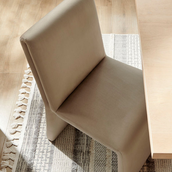Modway Furniture Emory Modway Sculptural Velvet Dining Chairs Set of Two for Modern Interiors Taupe EEI-7826-TAU