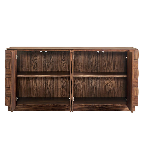 Modway Furniture Duskin Geometric Block Four Door Sideboard with Push Open Soft Close Doors by Modway EEI-7850-WAL