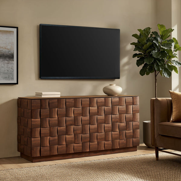 Modway Furniture Duskin Geometric Block Four Door Sideboard with Push Open Soft Close Doors by Modway EEI-7850-WAL
