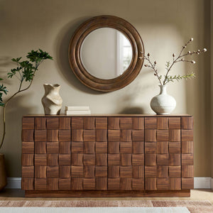 Modway Furniture Duskin Geometric Block Four Door Sideboard with Push Open Soft Close Doors by Modway EEI-7850-WAL