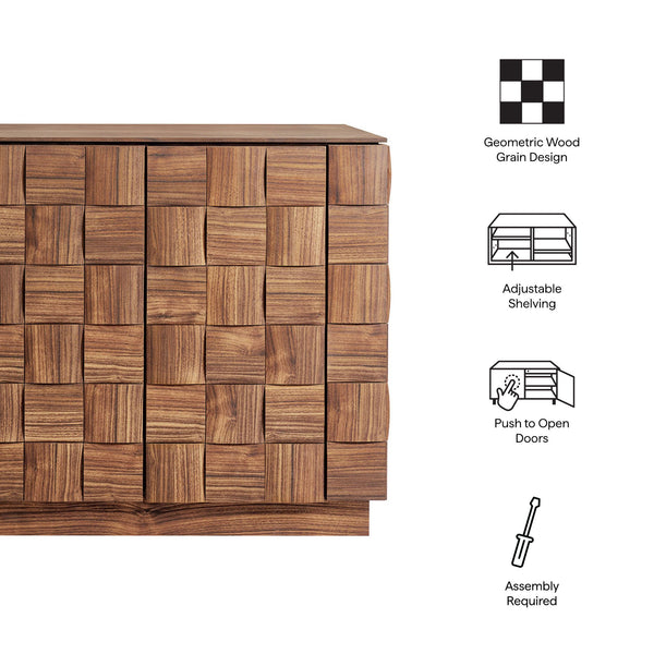 Modway Furniture Duskin Geometric Block Four Door Sideboard with Push Open Soft Close Doors by Modway EEI-7850-WAL