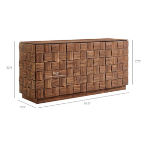 Modway Furniture Duskin Geometric Block Four Door Sideboard with Push Open Soft Close Doors by Modway EEI-7850-WAL