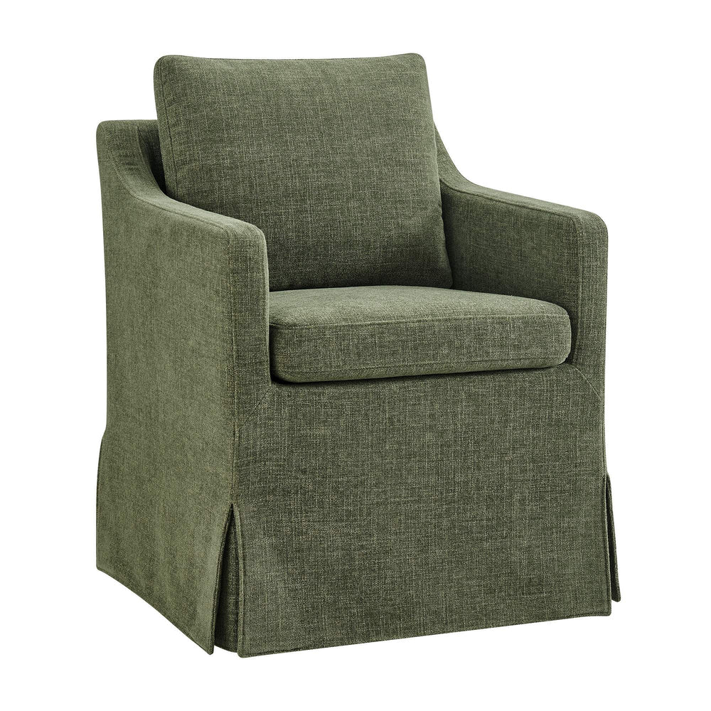 Modway Furniture Serene Slipcovered Armchair with Stain Repellent Fabric for Elegant Dining Rooms Green EEI-7893-FOL