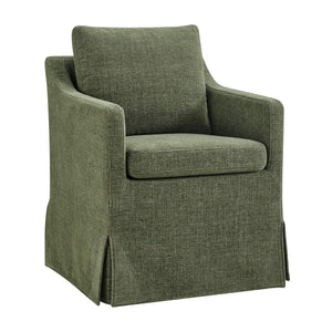 Modway Furniture Serene Slipcovered Armchair with Stain Repellent Fabric for Elegant Dining Rooms Green EEI-7893-FOL