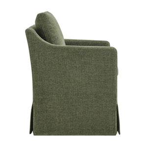 Modway Furniture Serene Slipcovered Armchair with Stain Repellent Fabric for Elegant Dining Rooms Green EEI-7893-FOL