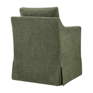 Modway Furniture Serene Slipcovered Armchair with Stain Repellent Fabric for Elegant Dining Rooms Green EEI-7893-FOL