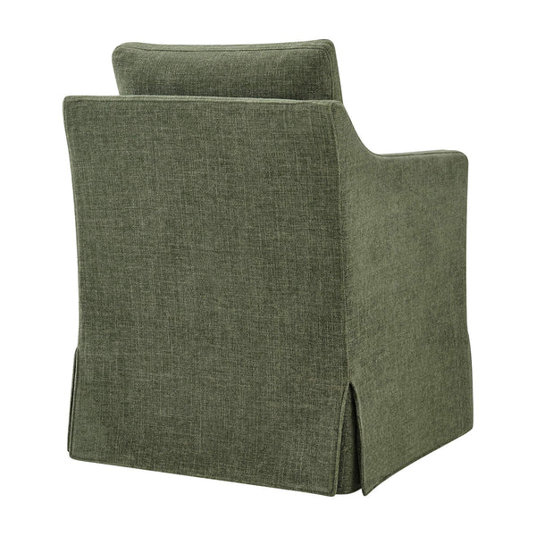 Modway Furniture Serene Slipcovered Armchair with Stain Repellent Fabric for Elegant Dining Rooms Green EEI-7893-FOL