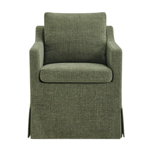 Modway Furniture Serene Slipcovered Armchair with Stain Repellent Fabric for Elegant Dining Rooms Green EEI-7893-FOL
