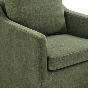 Modway Furniture Serene Slipcovered Armchair with Stain Repellent Fabric for Elegant Dining Rooms Green EEI-7893-FOL