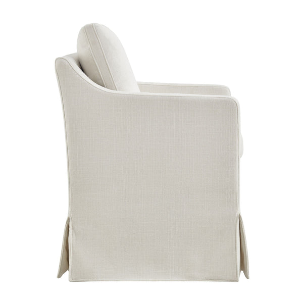 Modway Furniture Serene Slipcovered Armchair with Stain Repellent Fabric for Elegant Dining Rooms Gray EEI-7893-LIN