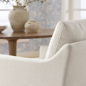 Modway Furniture Serene Slipcovered Armchair with Stain Repellent Fabric for Elegant Dining Rooms Gray EEI-7893-LIN