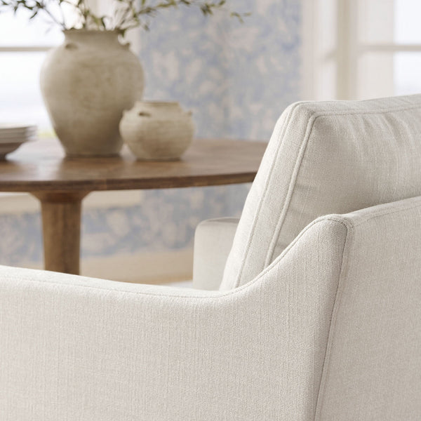 Modway Furniture Serene Slipcovered Armchair with Stain Repellent Fabric for Elegant Dining Rooms Gray EEI-7893-LIN