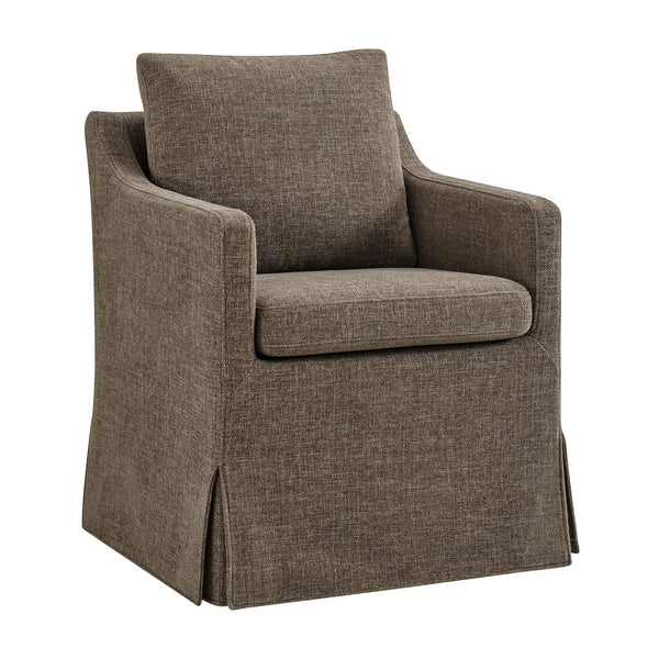 Modway Furniture Serene Slipcovered Armchair with Stain Repellent Fabric for Elegant Dining Rooms Brown EEI-7893-MOC