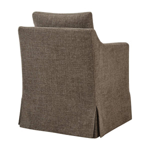 Modway Furniture Serene Slipcovered Armchair with Stain Repellent Fabric for Elegant Dining Rooms Brown EEI-7893-MOC