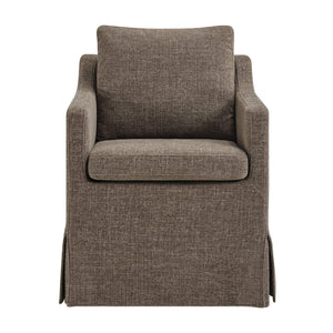 Modway Furniture Serene Slipcovered Armchair with Stain Repellent Fabric for Elegant Dining Rooms Brown EEI-7893-MOC