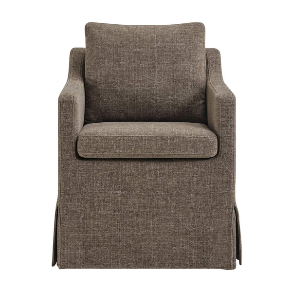 Modway Furniture Serene Slipcovered Armchair with Stain Repellent Fabric for Elegant Dining Rooms Brown EEI-7893-MOC