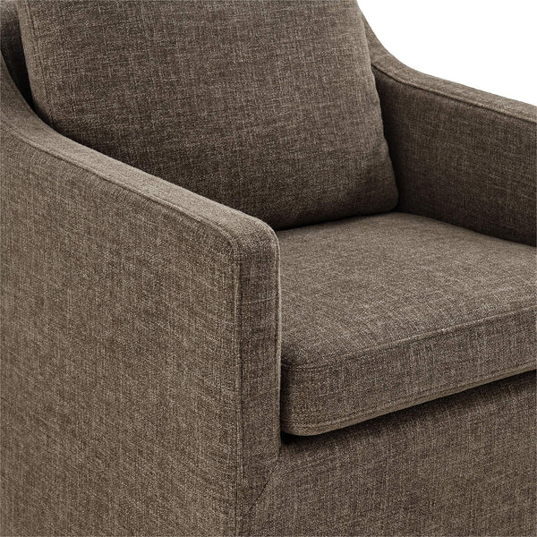 Modway Furniture Serene Slipcovered Armchair with Stain Repellent Fabric for Elegant Dining Rooms Brown EEI-7893-MOC