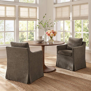 Modway Furniture Serene Slipcovered Armchair with Stain Repellent Fabric for Elegant Dining Rooms Brown EEI-7893-MOC