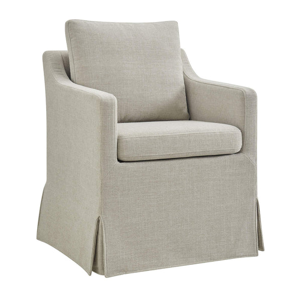 Modway Furniture Serene Slipcovered Armchair with Stain Repellent Fabric for Elegant Dining Rooms White EEI-7893-SAL