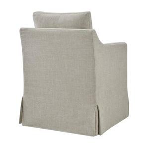 Modway Furniture Serene Slipcovered Armchair with Stain Repellent Fabric for Elegant Dining Rooms White EEI-7893-SAL