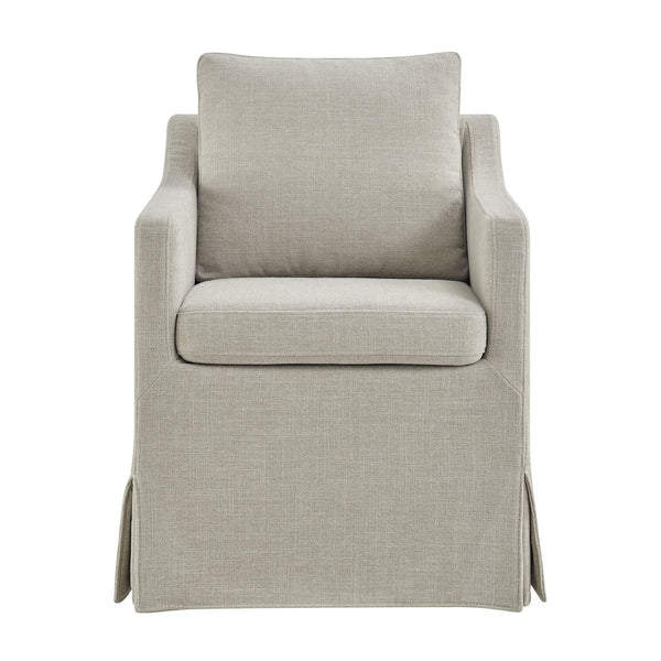 Modway Furniture Serene Slipcovered Armchair with Stain Repellent Fabric for Elegant Dining Rooms White EEI-7893-SAL