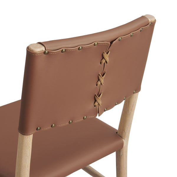 Modway Furniture Dover Elm Wood Vegan Leather Dining Chair Mid-Century Modern Farmhouse Seating EEI-7900-NAT-SDL