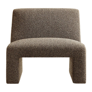 Modway Furniture Amita Boucle Lattice Armless Chair with Curved Back and Sled Base for Modern Rooms Brown - A EEI-7904-ETH
