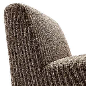 Modway Furniture Amita Boucle Lattice Armless Chair with Curved Back and Sled Base for Modern Rooms Brown - A EEI-7904-ETH