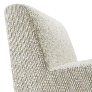 Modway Furniture Amita Boucle Lattice Armless Chair with Curved Back and Sled Base for Modern Rooms Brown - B EEI-7904-MRB