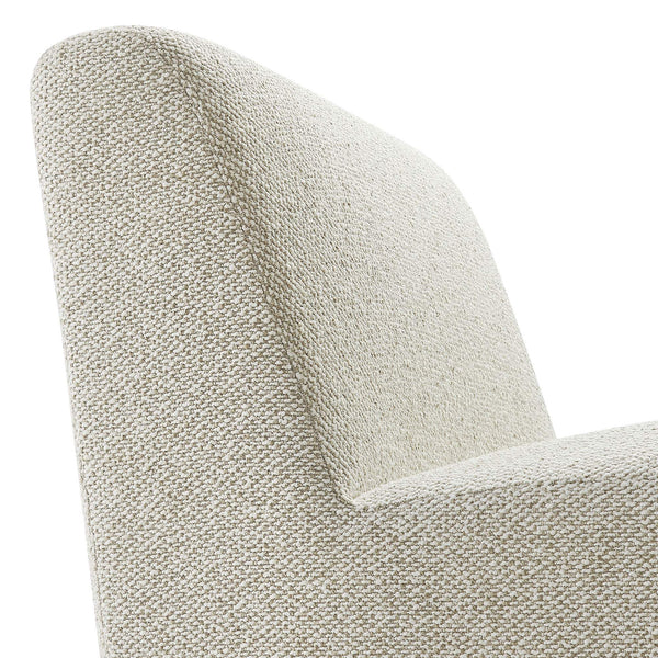 Modway Furniture Amita Boucle Lattice Armless Chair with Curved Back and Sled Base for Modern Rooms Brown - B EEI-7904-MRB
