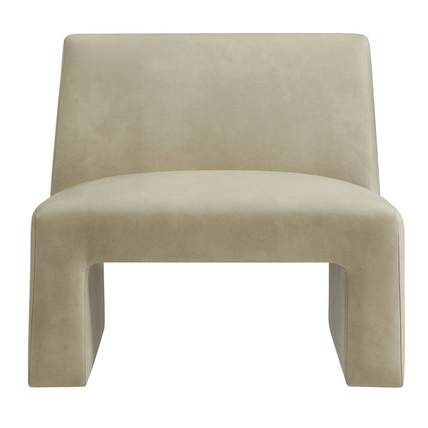 Modway Furniture Amita Vegan Leather Armless Accent Chair with Sculptural Sled Base for Modern Interiors Gray EEI-7905-MNL
