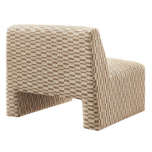 Modway Furniture Amita Modway Checked Woven Armless Accent Chair with Sled Base for Cozy Spaces Green EEI-7906-MIN