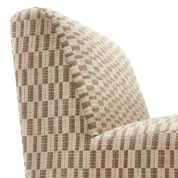 Modway Furniture Amita Modway Checked Woven Armless Accent Chair with Sled Base for Cozy Spaces Green EEI-7906-MIN